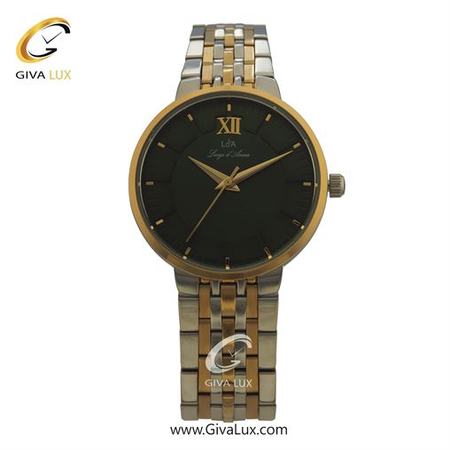 ساعت مچی اورجینال زنانه LdA | لوئیجی د آنا | Luigi d'Ana طلایی-نقره ای | طلایی-نقره ای| سبز یشمی تیره| کد رفرنس 2405